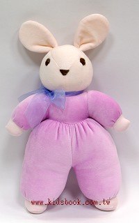 法國綿柔娃娃：寶寶抱抱系列～小兔子（粉紫） 