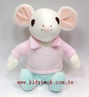 法國綿柔娃娃：寶寶抱抱系列～小老鼠（粉紅、粉藍） 