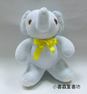 手工綿柔音樂布偶：可愛小象 (淺藍) (台灣製造)