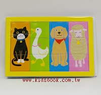 可愛動物拼圖(12.24.22pcs)：階梯式日本幼兒拼圖