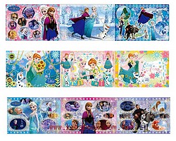 冰雪奇緣階梯式拼圖3合1